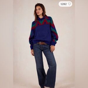 Free people Seeing Double Hoodie. NWT. Heritage combo